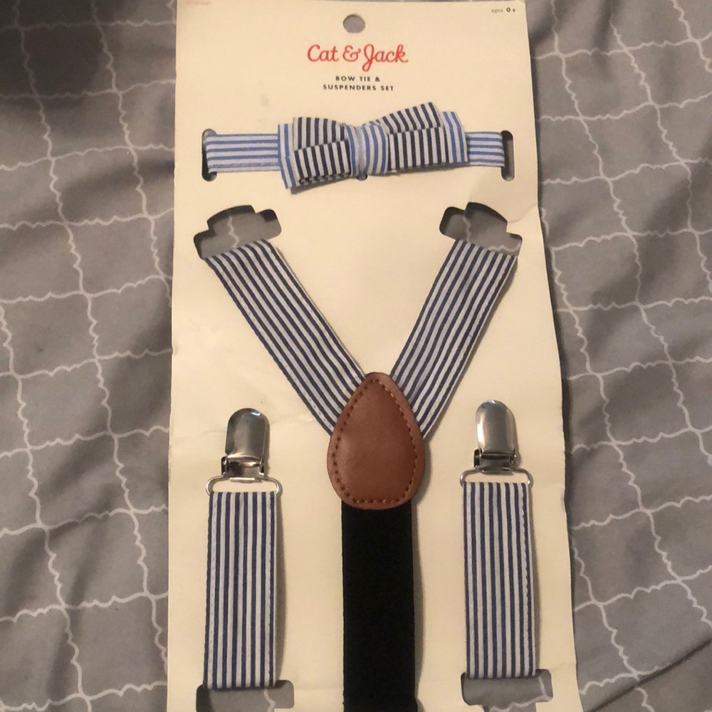 Cat & Jack Bow tie and suspenders set